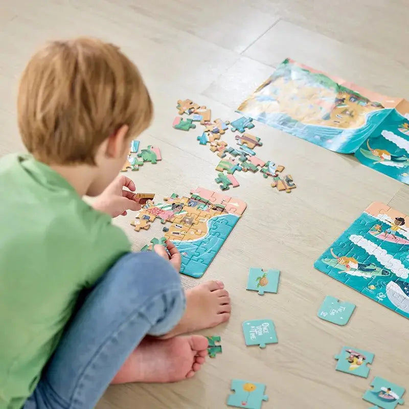 Fidtoy Ocean Friends Jigsaw Puzzle Set 3 Pack 48 Pieces for Kids