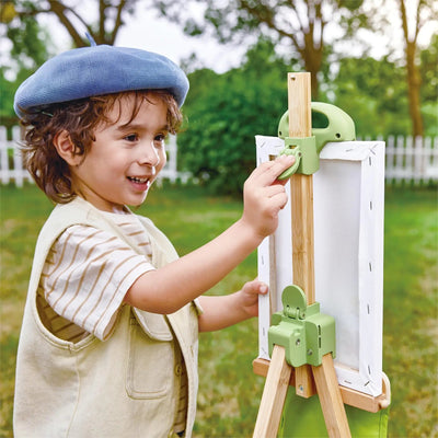 Fidtoy Bamboo Art Easel Set for Kids Portable Drawing Stand