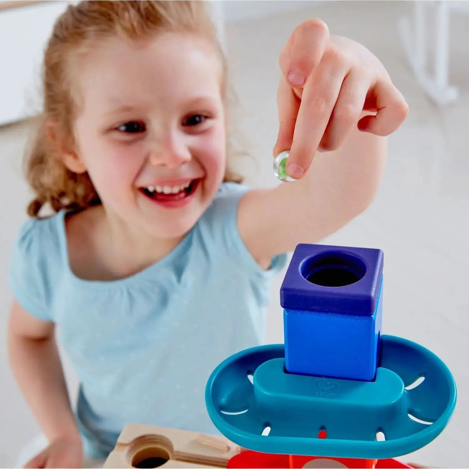 Fidtoy Circuit de billes en bois à construire Jeu de construction STEM
