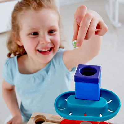 Fidtoy Circuit de billes en bois à construire Jeu de construction STEM