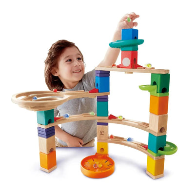 Fidtoy Circuit de billes en bois à construire Jeu de construction STEM