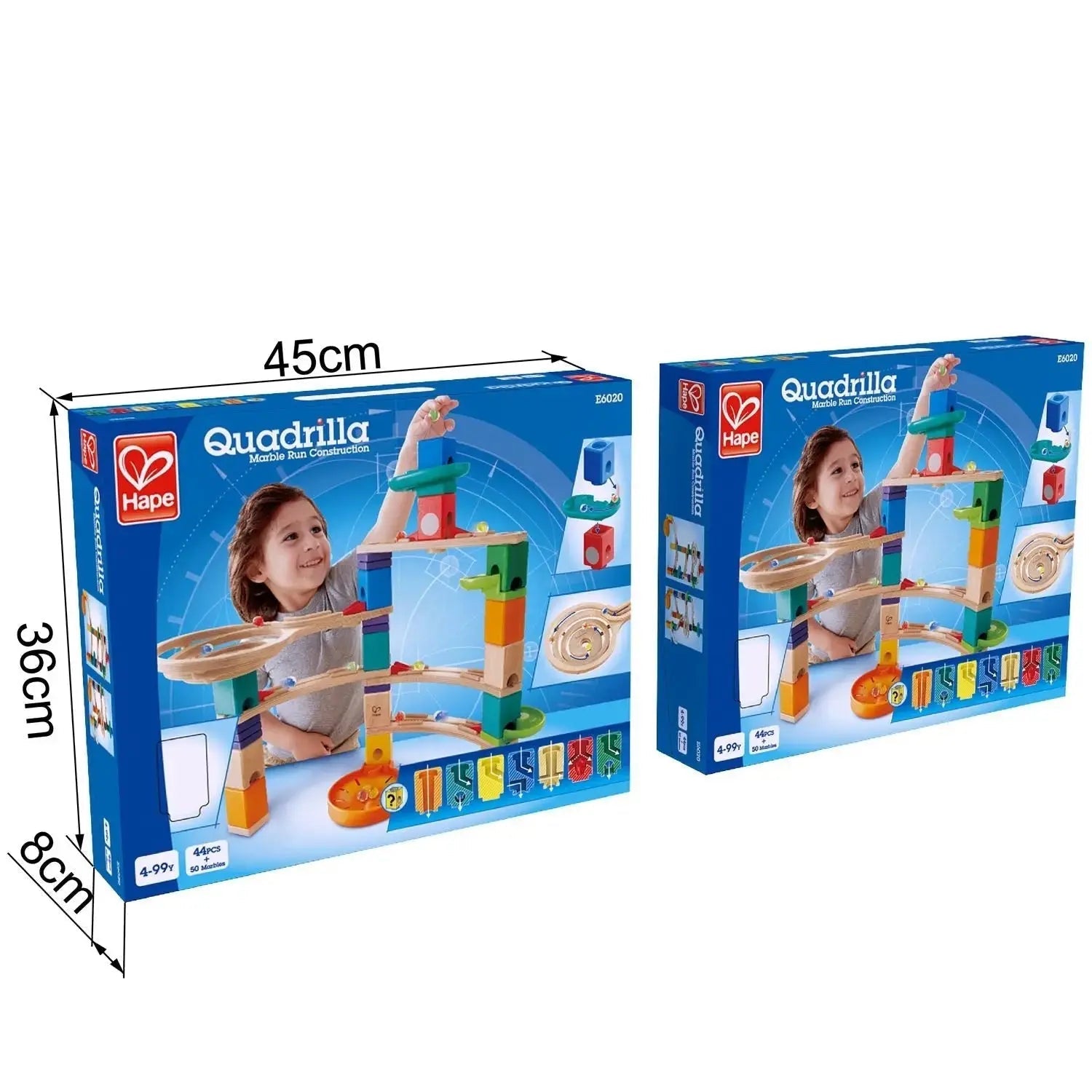 Fidtoy Circuit de billes en bois à construire Jeu de construction STEM