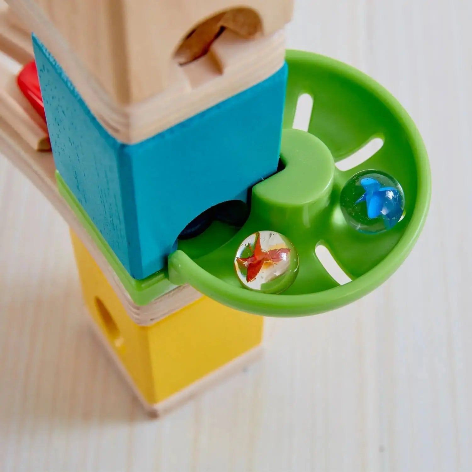 Fidtoy Circuit de billes en bois à construire Jeu de construction STEM