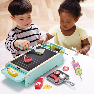 Fidtoy Pretend Play BBQ Grill Kitchen Toy Set with Sound Effects