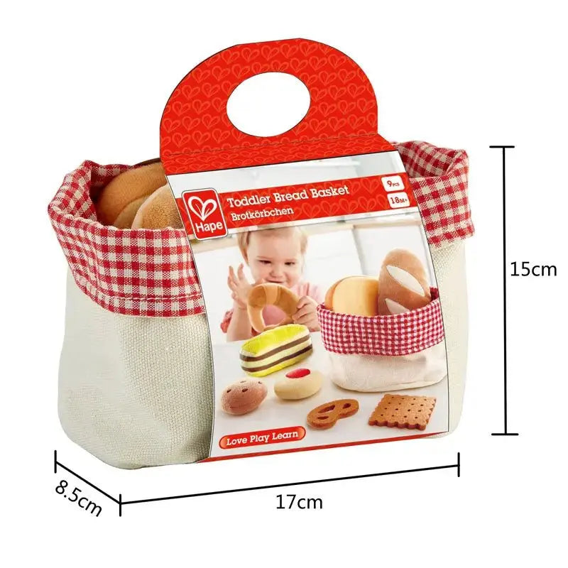 Fidtoy Pretend Play Bakery Basket Toy Set Soft Food Toys for Toddlers
