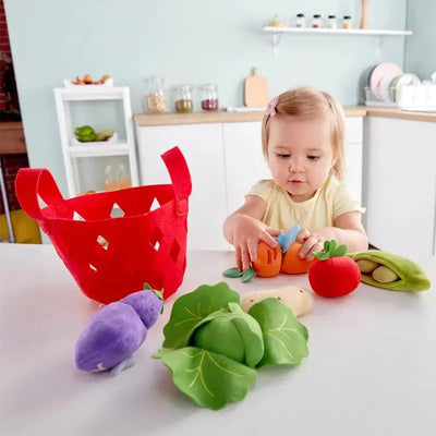 Fidtoy Jeu d'imitation de légumes en panier pour tout-petits 18 mois et plus