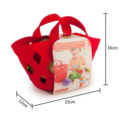 Fidtoy Jeu d'imitation de légumes en panier pour tout-petits 18 mois et plus