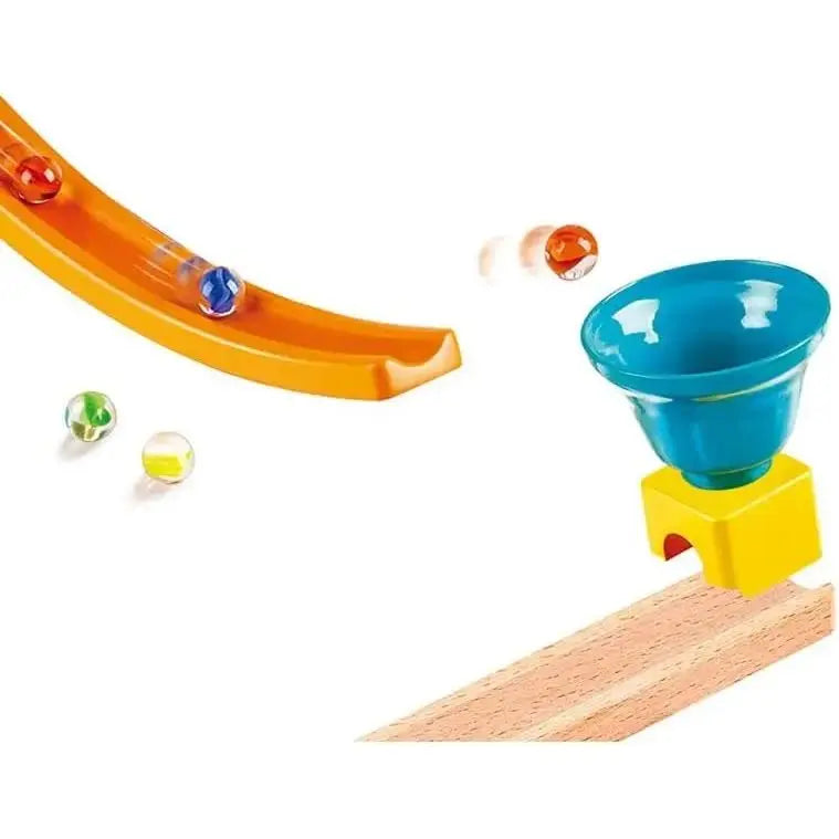 Fidtoy Circuit de billes à construire Piste de course à monter soi-même Jouet de construction pour enfants de 3 ans et plus
