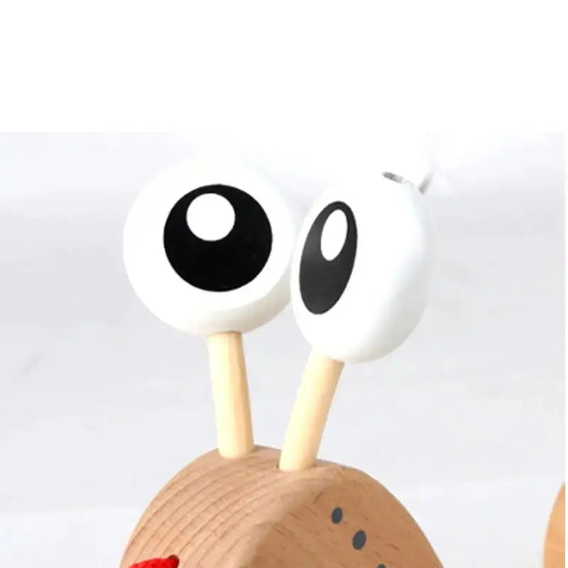 Fidtoy Wooden Snail Pull Toy Shape Sorter Toddler Learning Toy