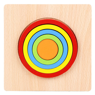 Fidtoy Puzzle en Bois pour Tout-Petits – Jouet Éducatif Montessori d'Apprentissage des Formes pour Enfants de 1 à 6 Ans