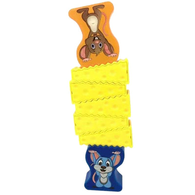 Jeu de Construction et d'Empilement Blocs de Fromage et Souris