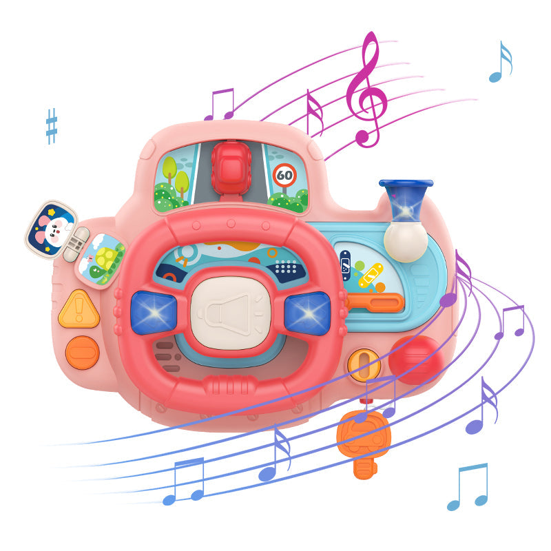 Fidtoy Baby Steering Wheel Toy with Lights and Sounds – Interactive Musical Driving Toy for Toddlers