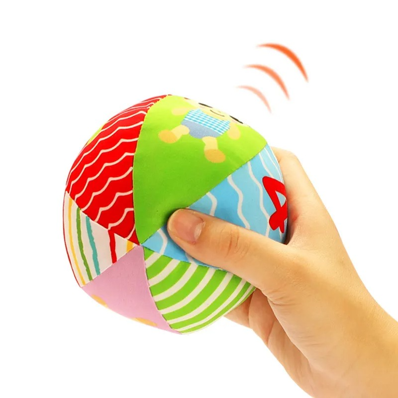Fidtoy Soft Baby Rattle Ball Sensory Plush Ball for Babies