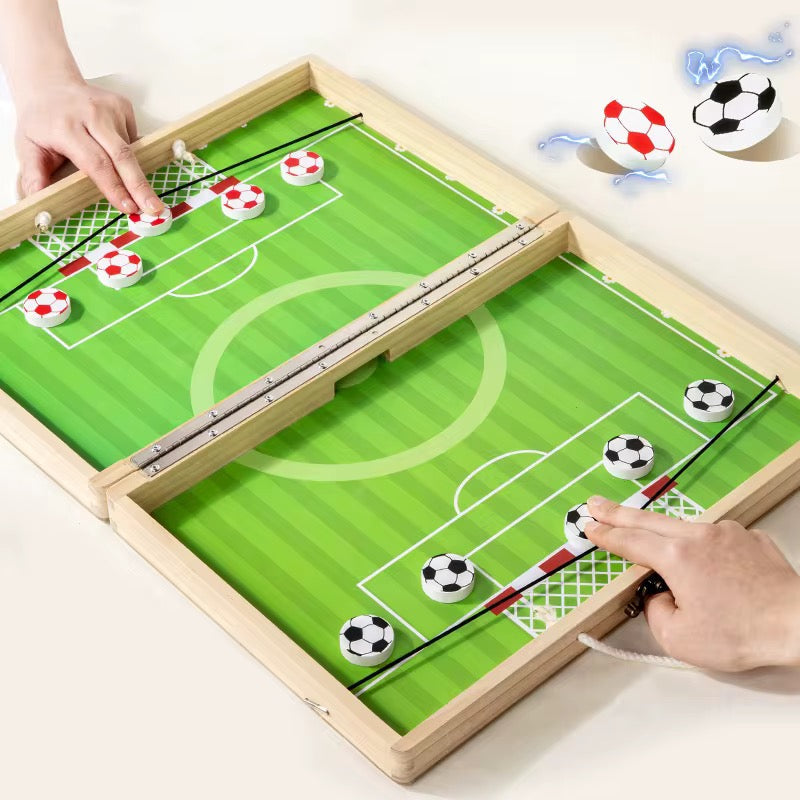 2-in-1 Wooden City Road & Soccer Play Set | Portable Foldable Activity Box for Kids | 18-Piece Vehicle & Building Playset | Montessori Travel Toy