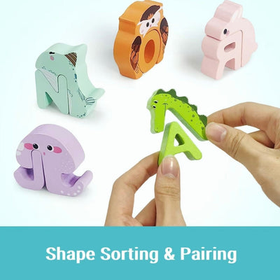 Wooden Animal Alphabet Puzzle – A to Z Learning Toy for Kids