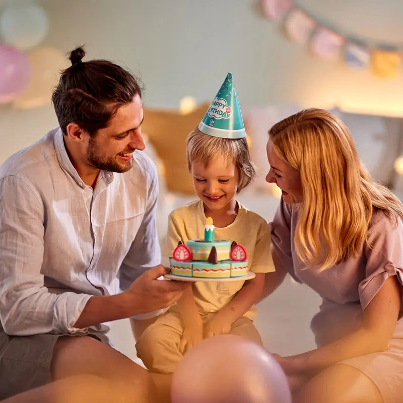 Fidtoy Juguete Interactiva Pastel de Cumpleaños con Luz Sonido Juego de Simulación