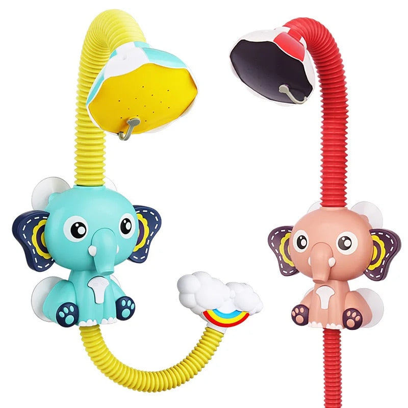 Fidtoy Elephant Bath Shower Toy for Toddlers – Water Spray Bath Toy with Suction Cups, Adjustable Nozzle, Gentle Water Flow