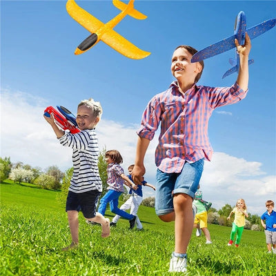 Ensemble de jouets lanceur d'avion en mousse Fidtoy pour enfants, jeu de planeur en extérieur