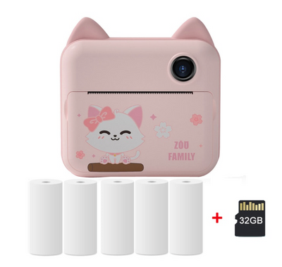 Appareil photo instantané Fidtoy pour enfants – Appareil photo pour tout-petits avec impression thermique et coloriage créatif