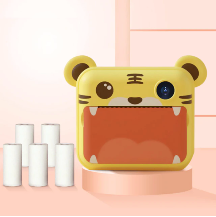 Appareil photo instantané Fidtoy pour enfants – Appareil photo pour tout-petits avec impression thermique et coloriage créatif