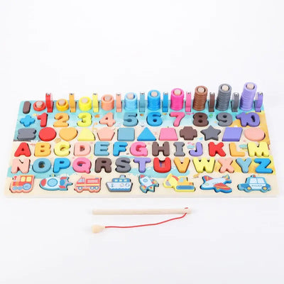 Fidtoy Montessori Language and Numbers Education Kit – Wooden Learning Toy for Toddlers