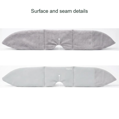 Eye mask surface, seam and nose opening details