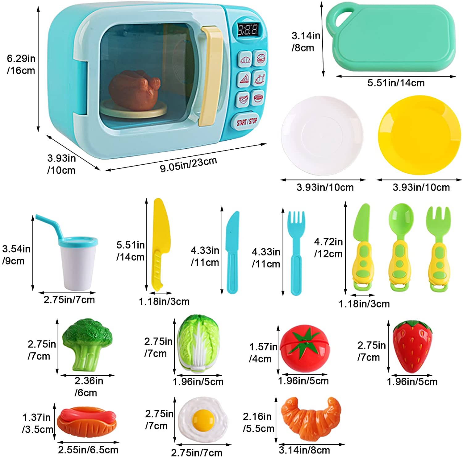 Cuisine Micro-ondes électrique Jeu de simulation avec lumière, son et accessoires réalistes inclus