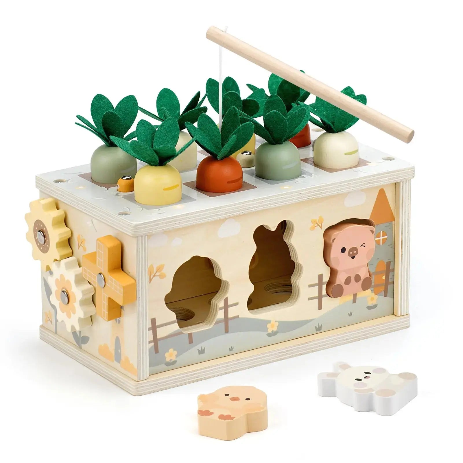 8-in-1 Activity Cube for Toddlers | Montessori Wooden Learning Toy