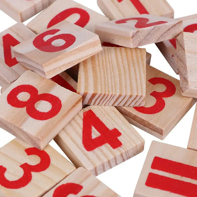 Fidtoy Montessori Caja de Palos Contadores de Madera – Juguete de Aprendizaje de Matemáticas Tempranas para Niños Pequeños