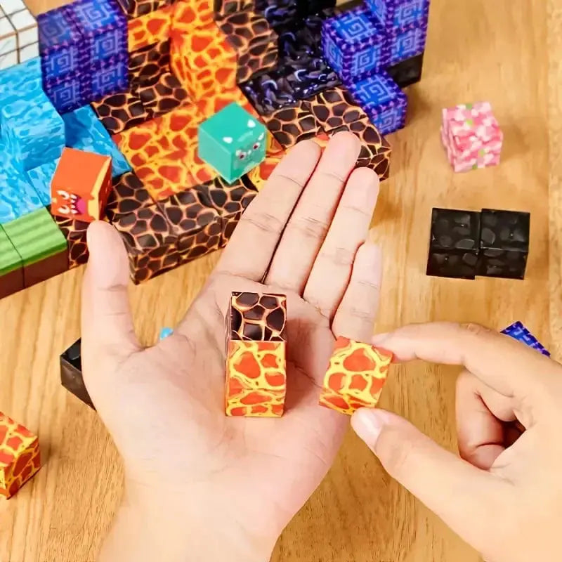 Juego de bloques de construcción magnéticos Fidtoy para niños – Juguetes de construcción STEM para el aprendizaje creativo