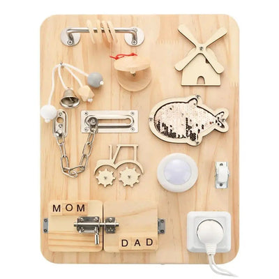 Fidtoy Tableau d'activités Montessori en bois pour tout-petits – Tableau d'apprentissage pour la motricité fine
