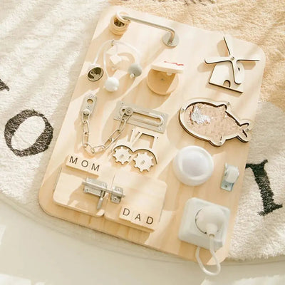 Fidtoy Tableau d'activités Montessori en bois pour tout-petits – Tableau d'apprentissage pour la motricité fine