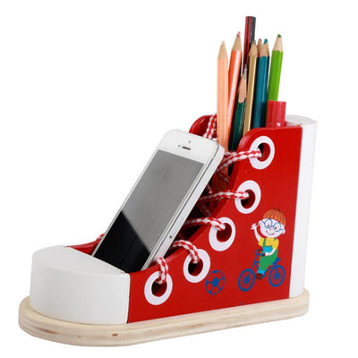 Fidtoy Wooden Lacing Shoe Toy for Kids