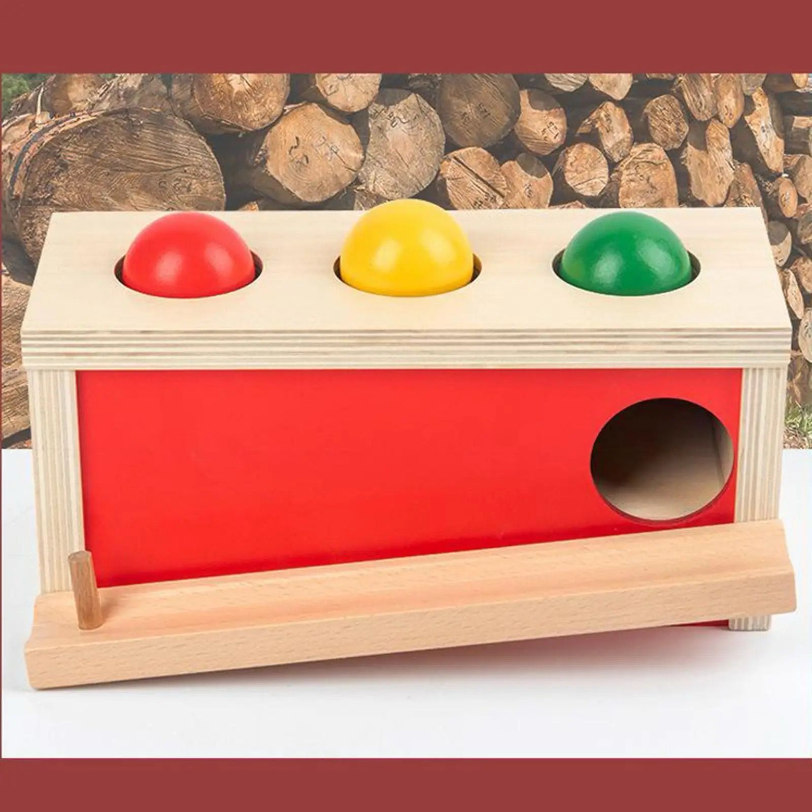Boîte de permanence d'objet Montessori - Jouet en bois à pousser et faire glisser pour bébés et tout-petits