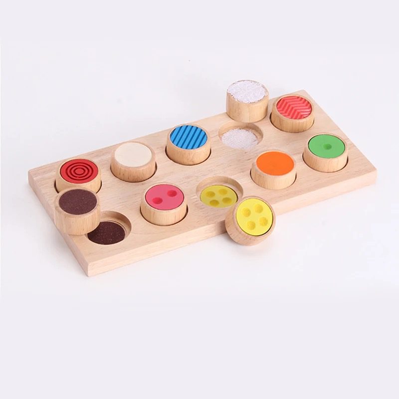 Wooden Montessori Tactile Touch and Match - Sensorial Material for Texture Exploration