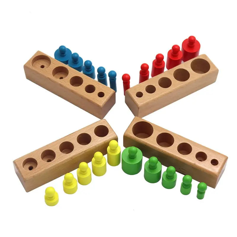 Blocs de volume Montessori Fidtoy – Jouet éducatif en bois pour tout-petits