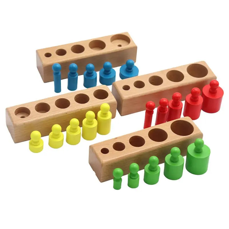 Blocs de volume Montessori Fidtoy – Jouet éducatif en bois pour tout-petits