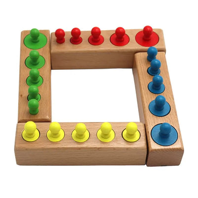 Blocs de volume Montessori Fidtoy – Jouet éducatif en bois pour tout-petits