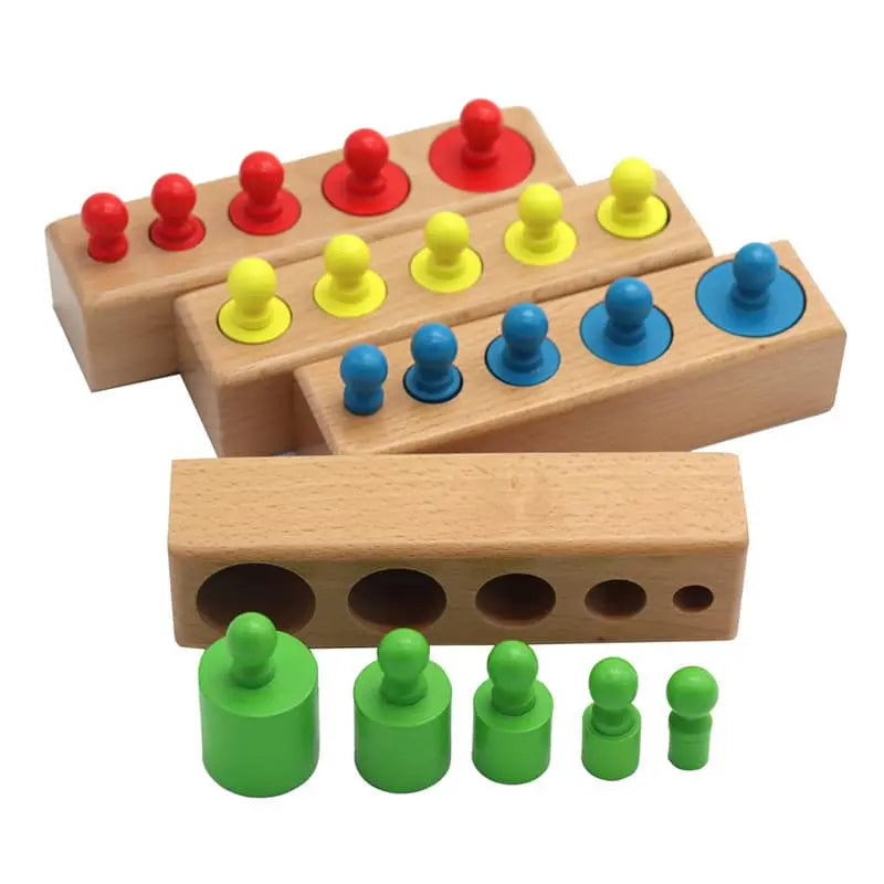 Blocs de volume Montessori Fidtoy – Jouet éducatif en bois pour tout-petits