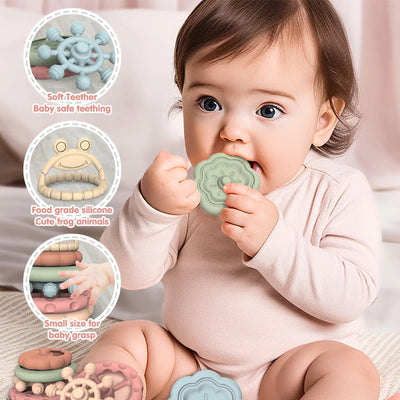 Fidtoy Montessori Jouet de dentition empilable pour bébés