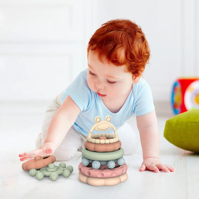 Fidtoy Montessori Jouet de dentition empilable pour bébés