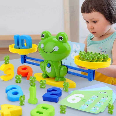 Fidtoy Frog Balance Math Toy | Juego de aprendizaje de matemáticas y números Montessori para niños