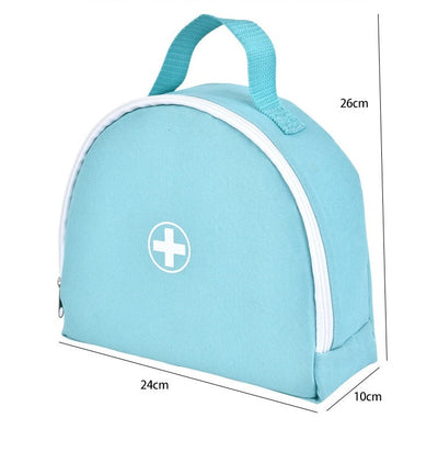 Trousse de docteur en bois pour enfants avec sac médical, kit de premiers secours rouge
