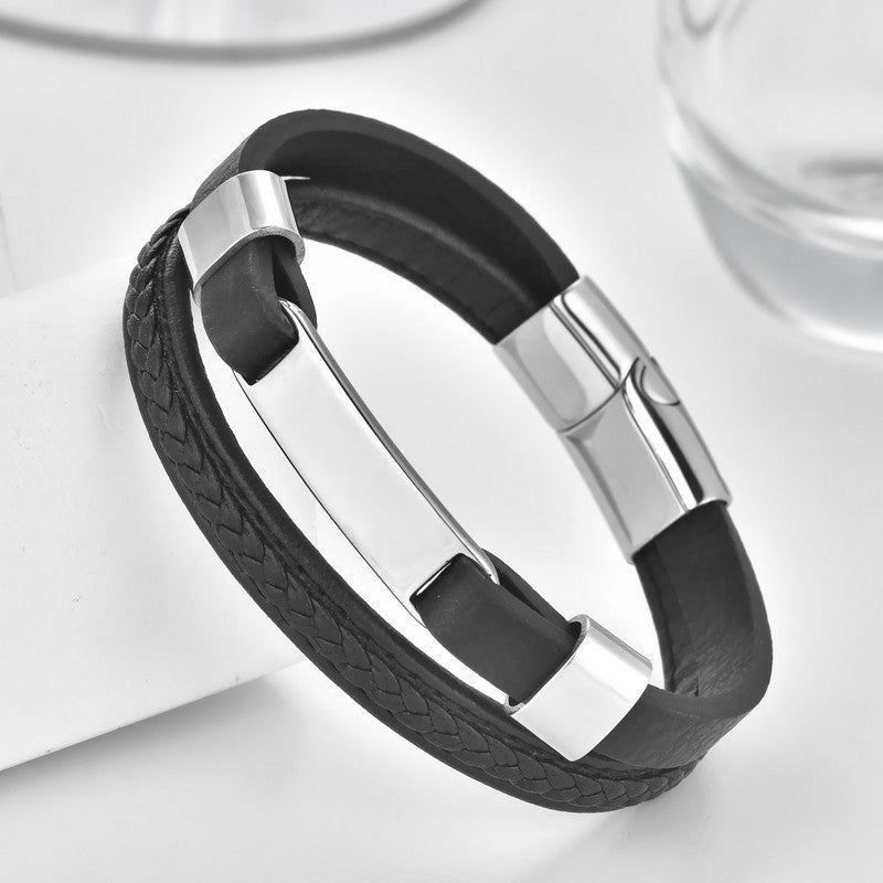 FREE Today: Balance and Calm Braided Design Leather Double Layer Bracelet - image 6