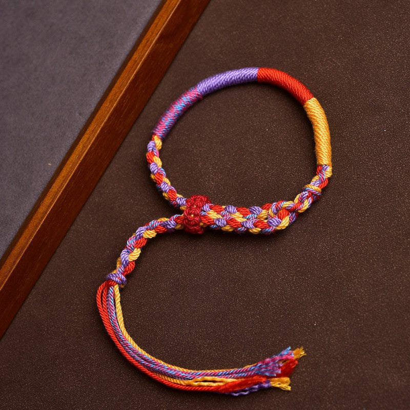 Buddha Stones Tibetan Multicolor Rope Folk Inspired Bracelet - image 3