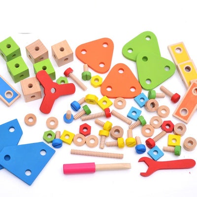 Building Set construction 70 piece Wooden Blocks Best Kids Open-Ended Toys