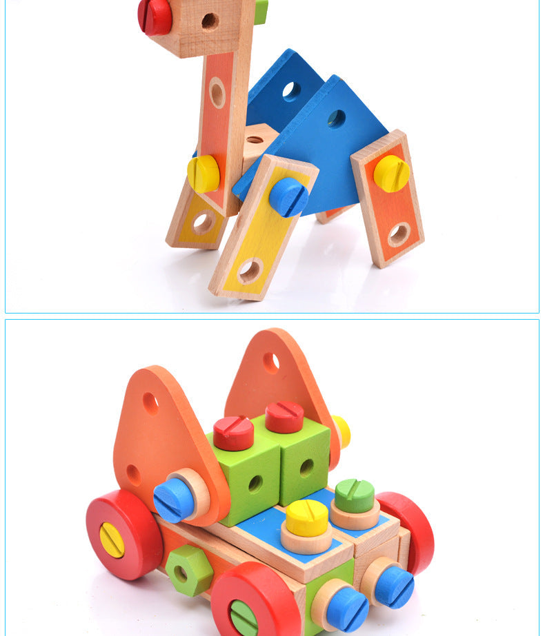 Building Set construction 70 piece Wooden Blocks Best Kids Open-Ended Toys