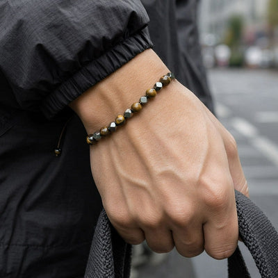 Buddha Stones Tiger Eye Black Magnetite Braided Confidence Adjustable Bracelet - image 3