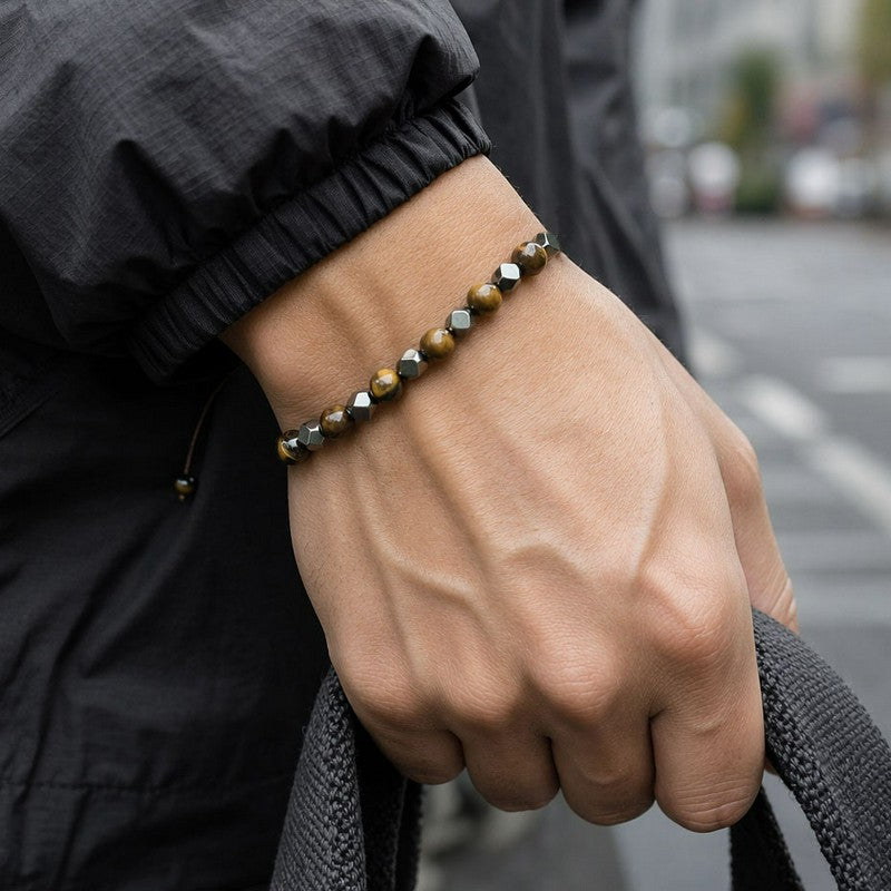 FREE Today: Confidence and Courage Tiger Eye Black Magnetite Braided Adjustable Bracelet - image 3