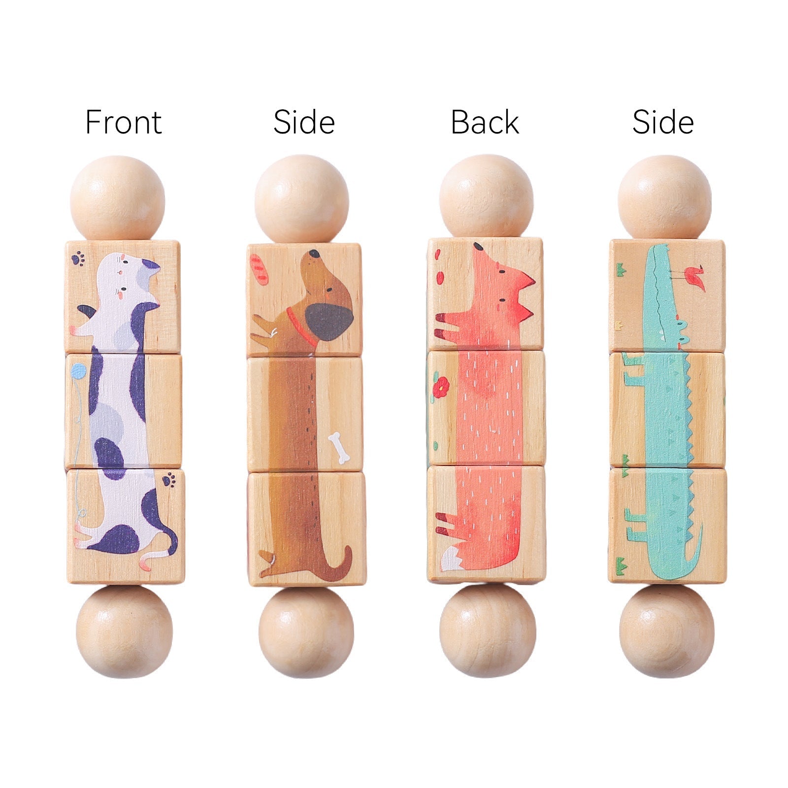 Montessori Wooden Rotating Puzzle